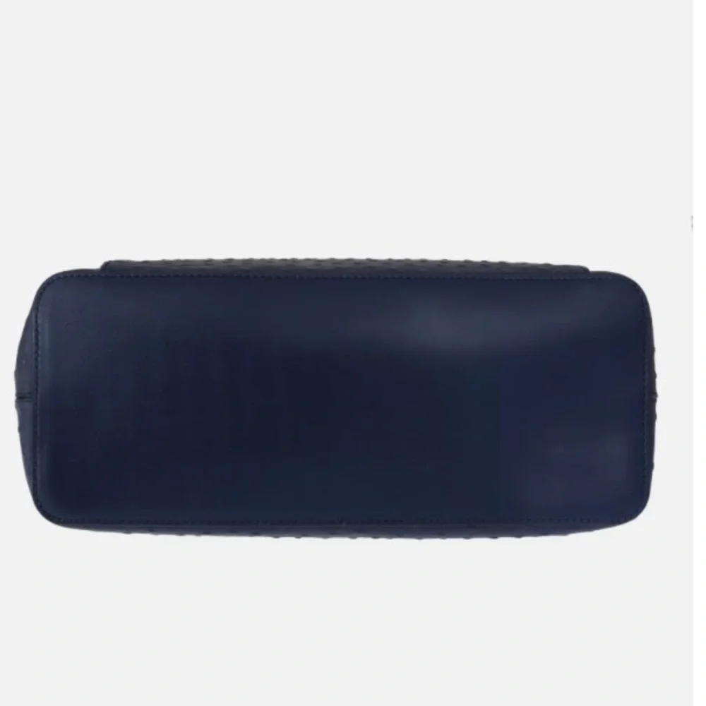 Authentic Kate Spade Blue Leather Halsey la vita Ostrich Handbag and wallet - Picture 5 of 16